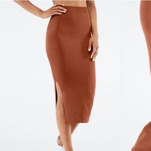 NEW W Tags- Fabletics Seamless Ribbed Skirt - Mahogany